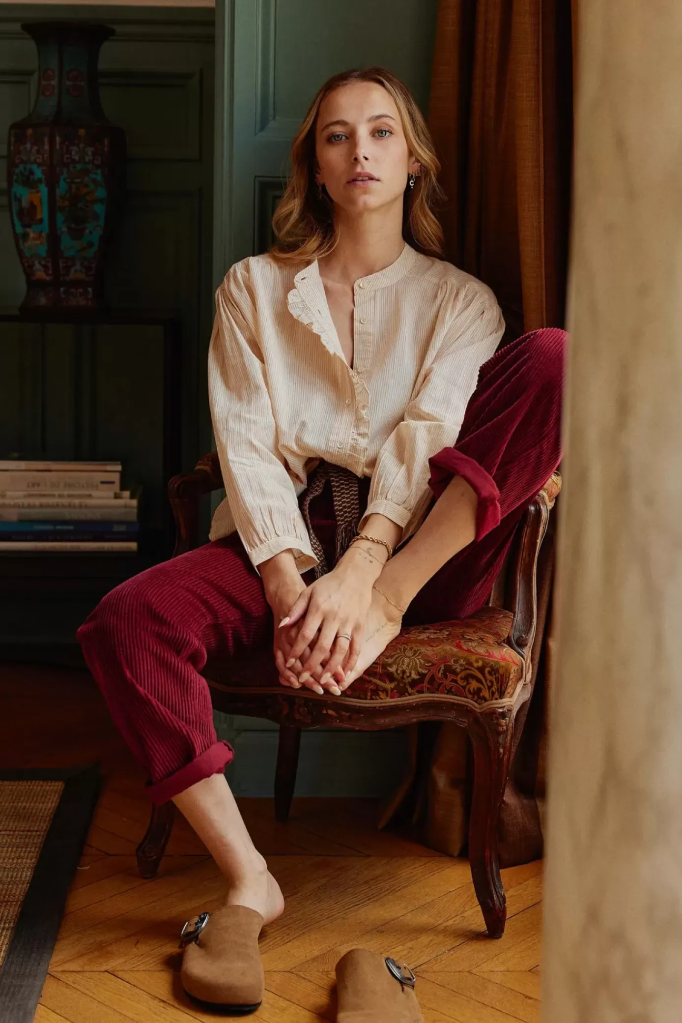 Pantalons & Jeans|LA PETITE ÉTOILE Pantalon Marisol Framboise Cuite