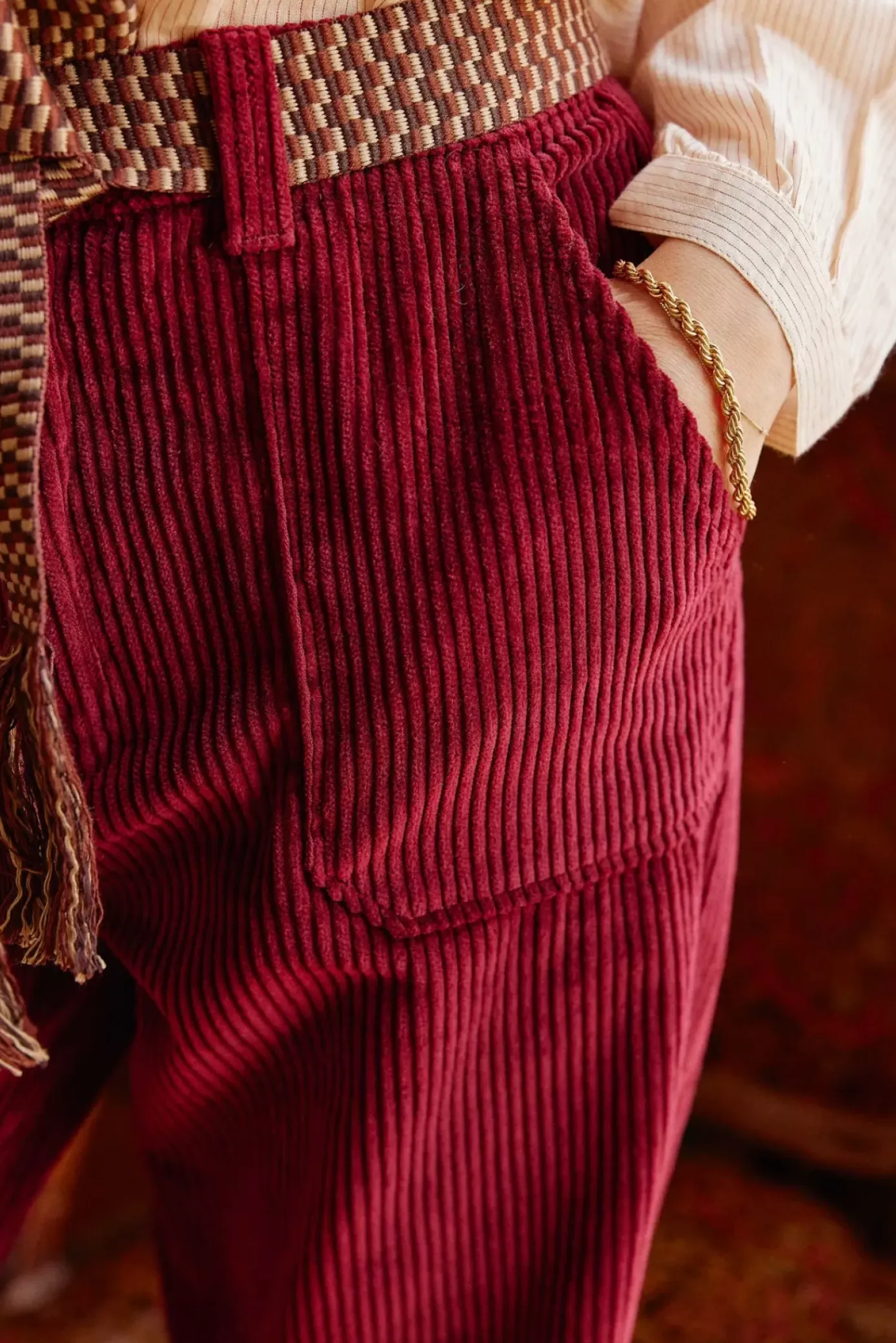 Pantalons & Jeans|LA PETITE ÉTOILE Pantalon Marisol Framboise Cuite