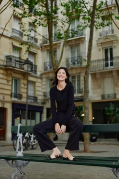 Pantalons & Jeans|LA PETITE ÉTOILE Pantalon Riel Noir