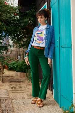 Pantalons & Jeans|LA PETITE ÉTOILE Pantalon Sonny Velours Vert