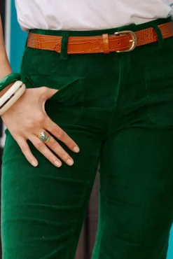 Pantalons & Jeans|LA PETITE ÉTOILE Pantalon Sonny Velours Vert