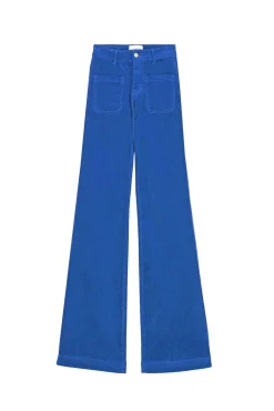 Pantalons & Jeans|LA PETITE ÉTOILE Pantalon Sonny Velours Bleu