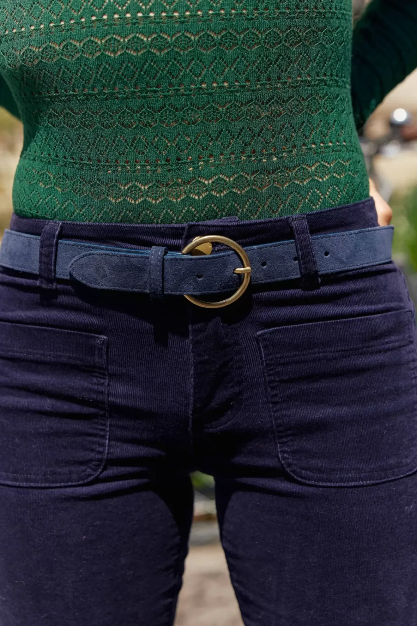 Pantalons & Jeans|LA PETITE ÉTOILE Pantalon Sonny Velours Marine