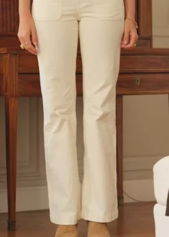 Pantalons & Jeans|LA PETITE ÉTOILE Pantalon Sonny Velours Ecru