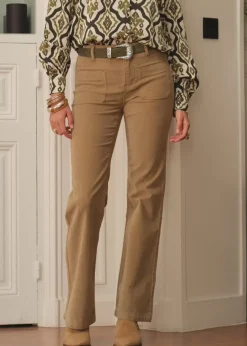 Pantalons & Jeans|LA PETITE ÉTOILE Pantalon Sonny Velours Beige