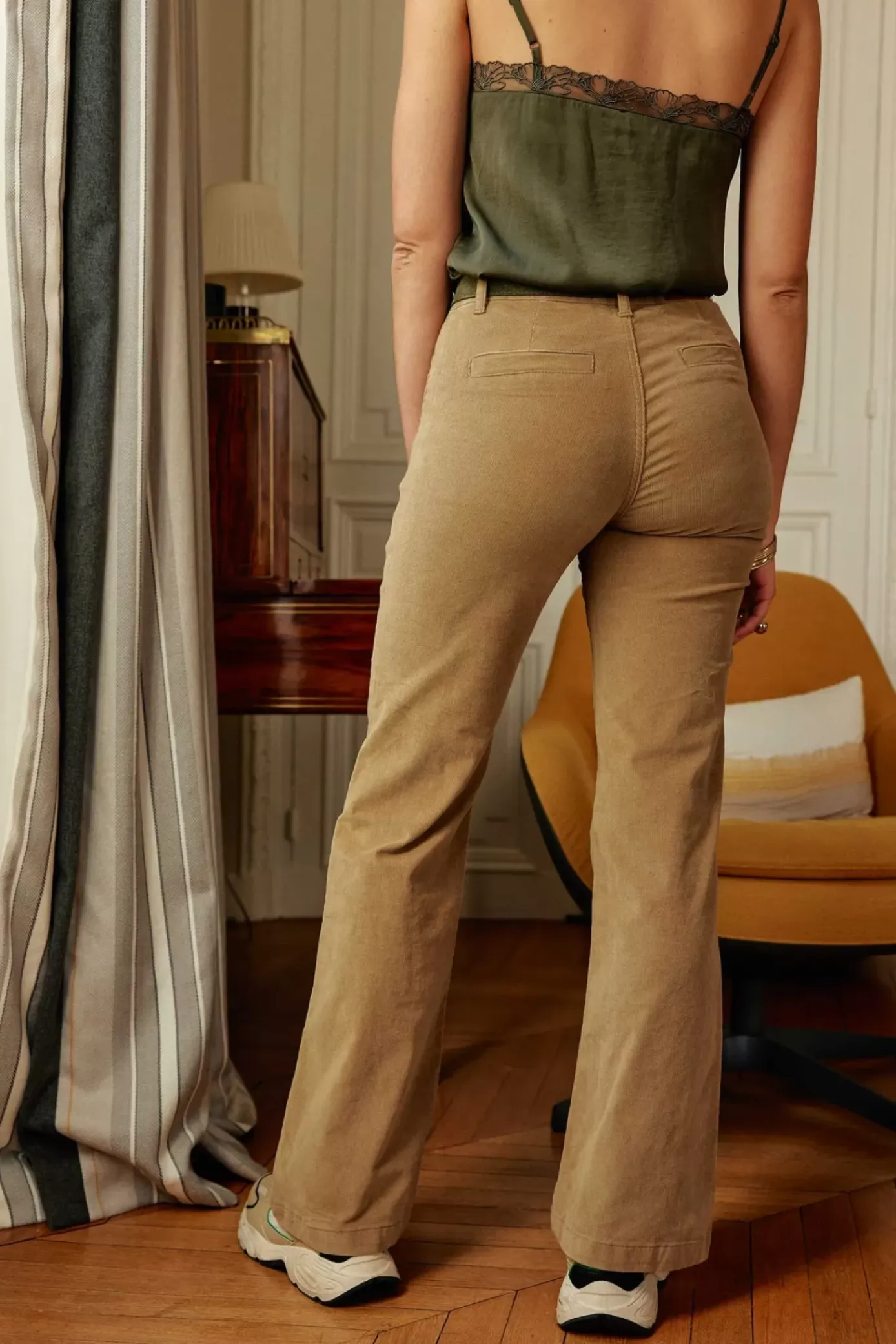 Pantalons & Jeans|LA PETITE ÉTOILE Pantalon Sonny Velours Beige