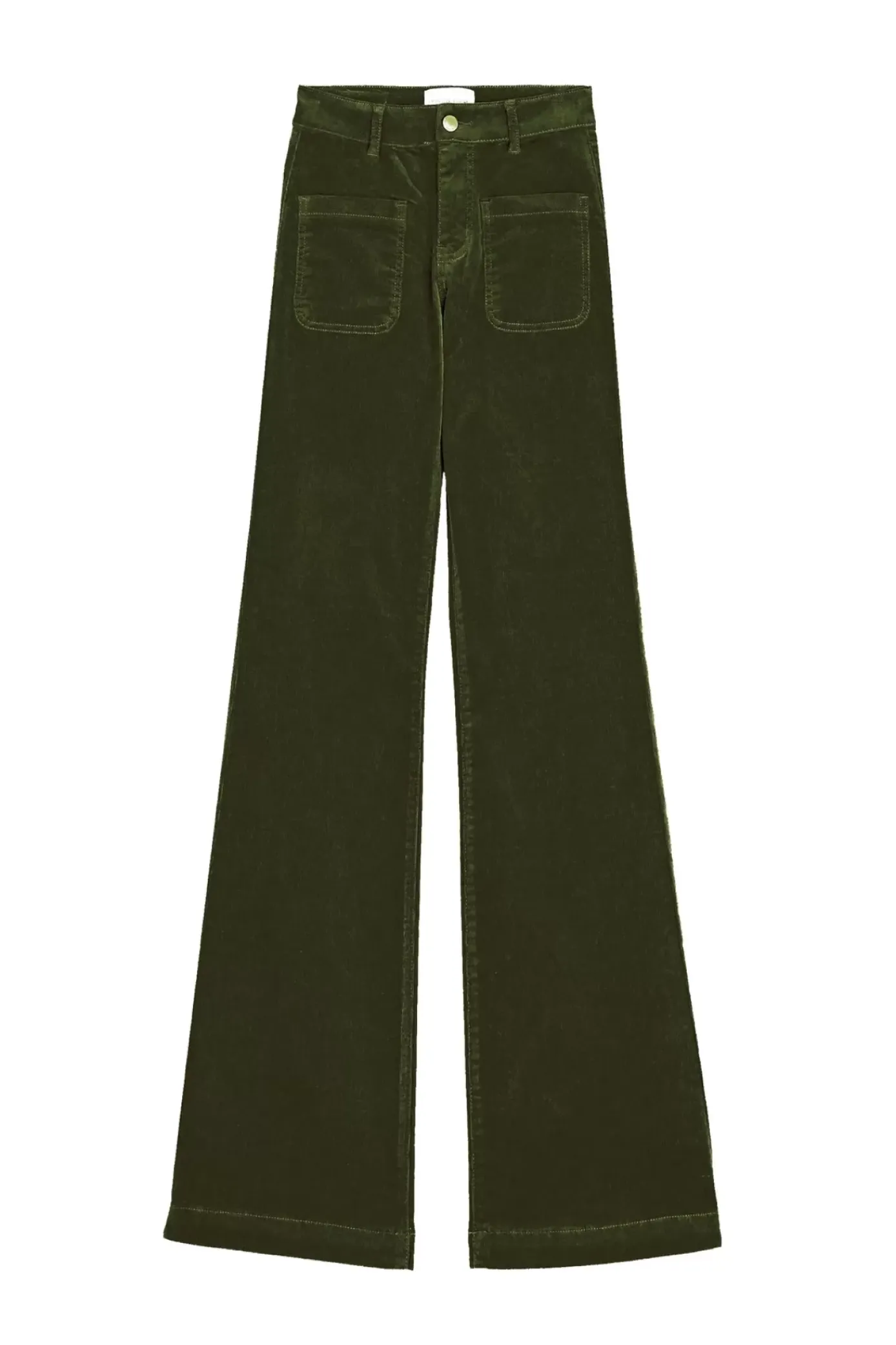 Pantalons & Jeans|LA PETITE ÉTOILE Pantalon Sonny Velours Vert Fonce