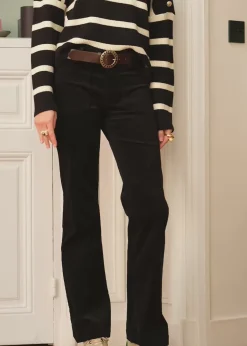 Pantalons & Jeans|LA PETITE ÉTOILE Pantalon Sonny Velours Noir