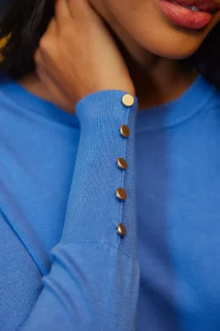 Mailles|LA PETITE ÉTOILE Pull Beatrice Bleu