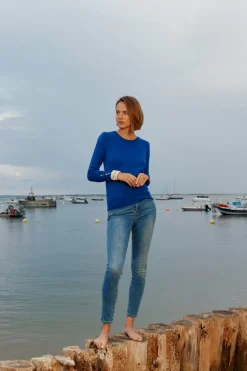 Mailles|LA PETITE ÉTOILE Pull Beatrice Bleu Azur