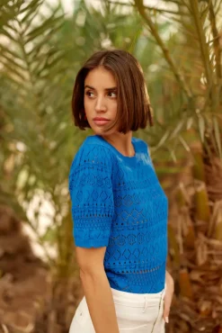 Mailles|LA PETITE ÉTOILE Pull Indiana Bleu