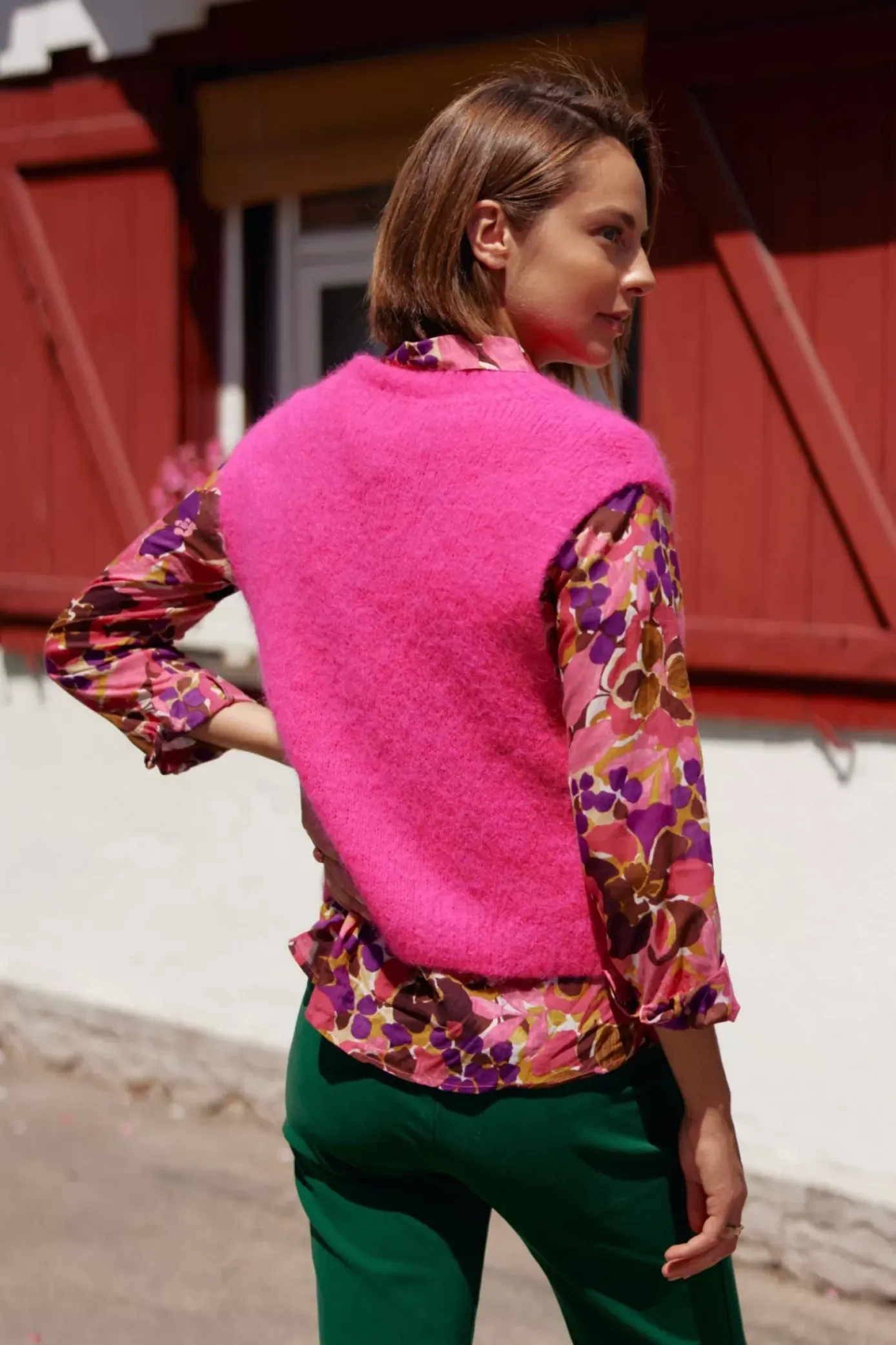 Mailles|LA PETITE ÉTOILE Pull Makena Fushia