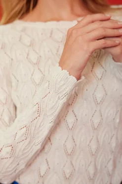 Mailles|LA PETITE ÉTOILE Pull Radia Ecru