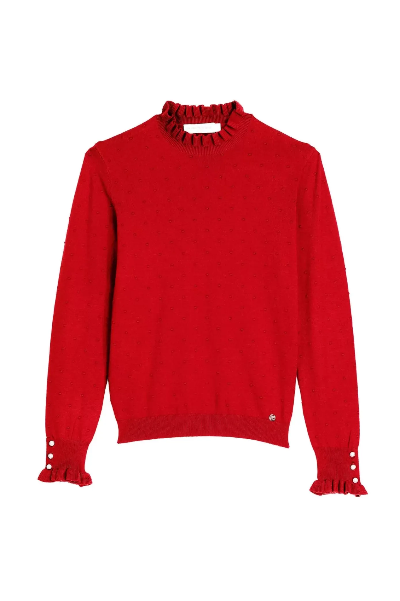 Mailles|LA PETITE ÉTOILE Pull Solferinos Rouge