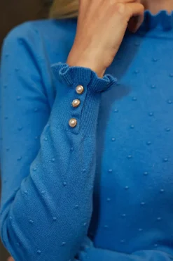Mailles|LA PETITE ÉTOILE Pull Solferinos Bleu