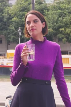 Mailles|LA PETITE ÉTOILE Pull Solferinos Violet