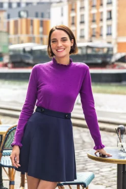 Mailles|LA PETITE ÉTOILE Pull Solferinos Violet