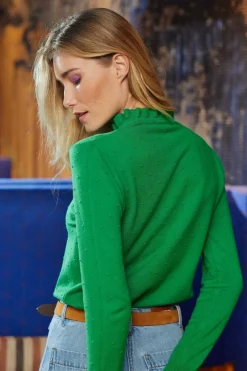 Mailles|LA PETITE ÉTOILE Pull Solferinos Vert