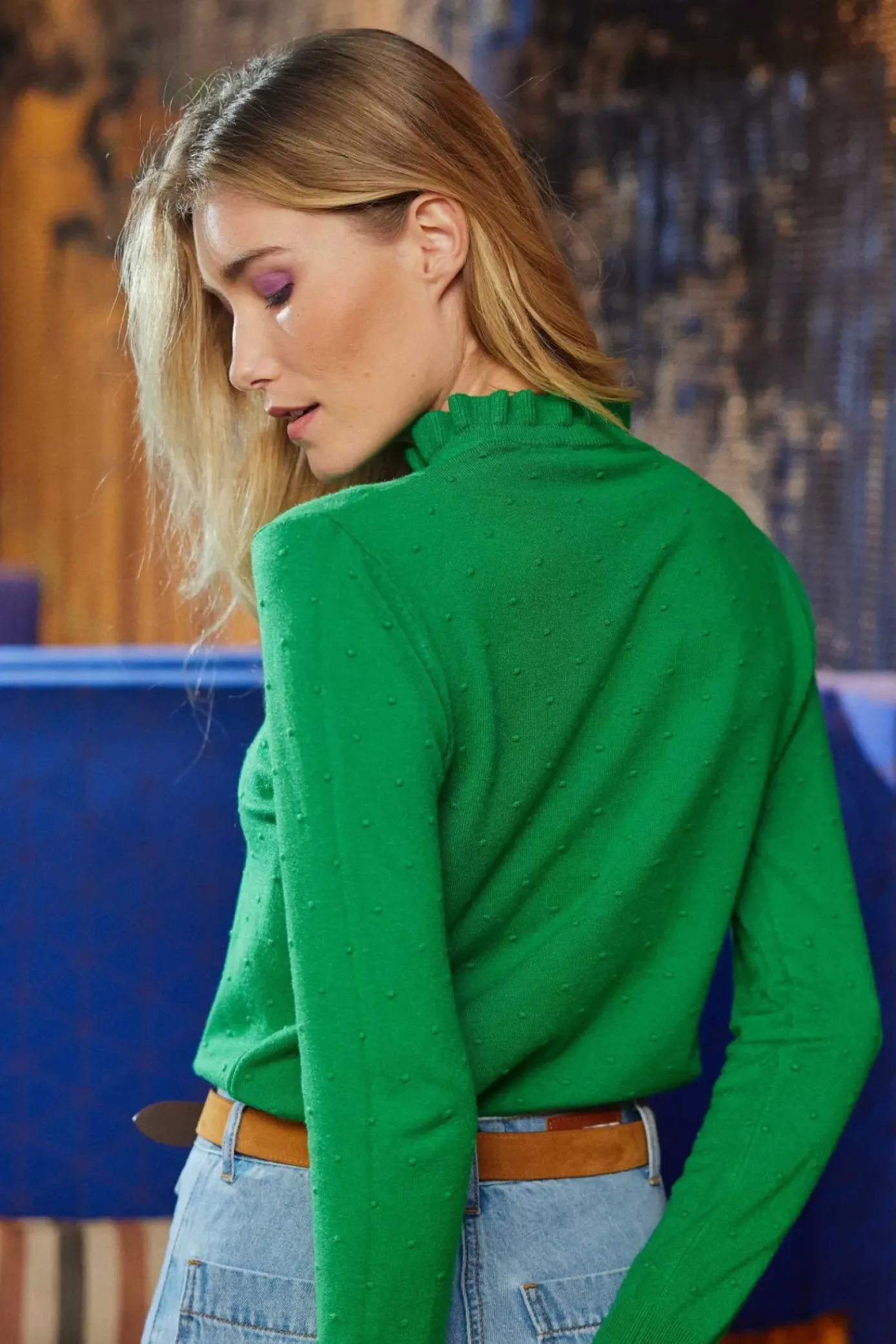 Mailles|LA PETITE ÉTOILE Pull Solferinos Vert