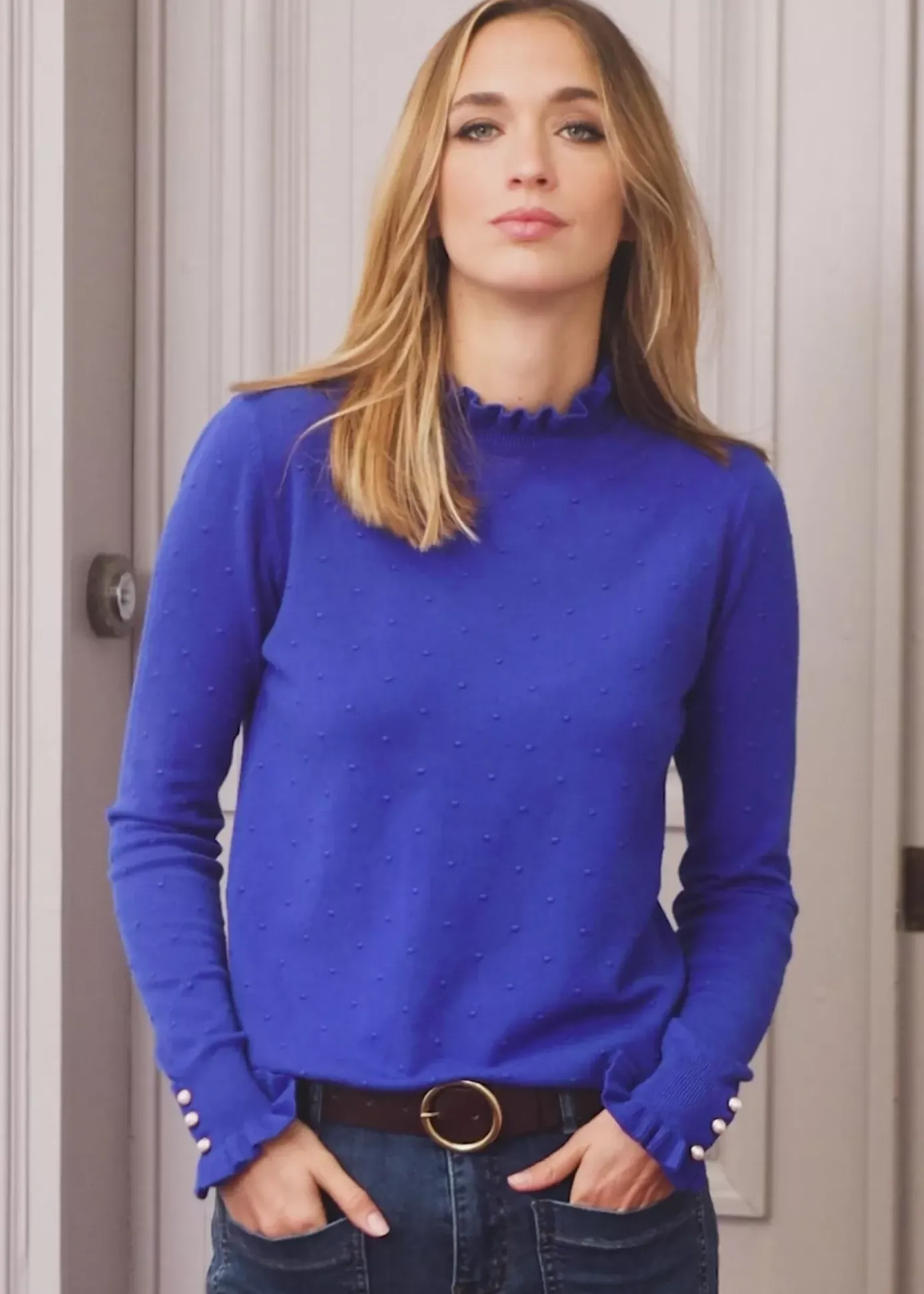 Mailles|LA PETITE ÉTOILE Pull Solferinos Bleu