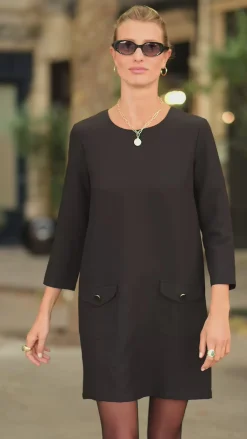 Robes & Combinaisons|LA PETITE ÉTOILE Robe Auxina Noir