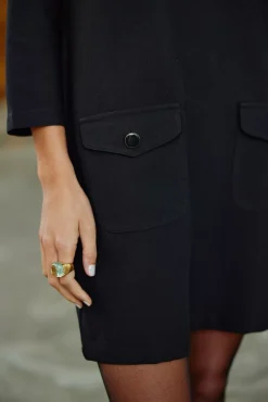 Robes & Combinaisons|LA PETITE ÉTOILE Robe Auxina Noir