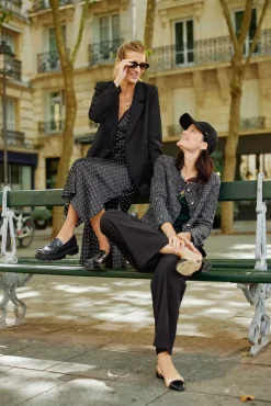 Robes & Combinaisons|LA PETITE ÉTOILE Robe Breonna Noir/Ecru
