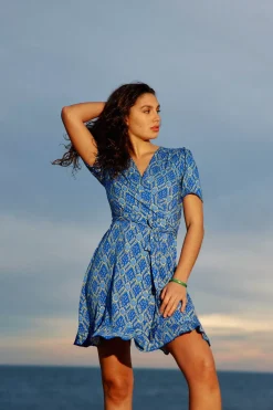 Robes & Combinaisons|LA PETITE ÉTOILE Robe Bridgette Bleu