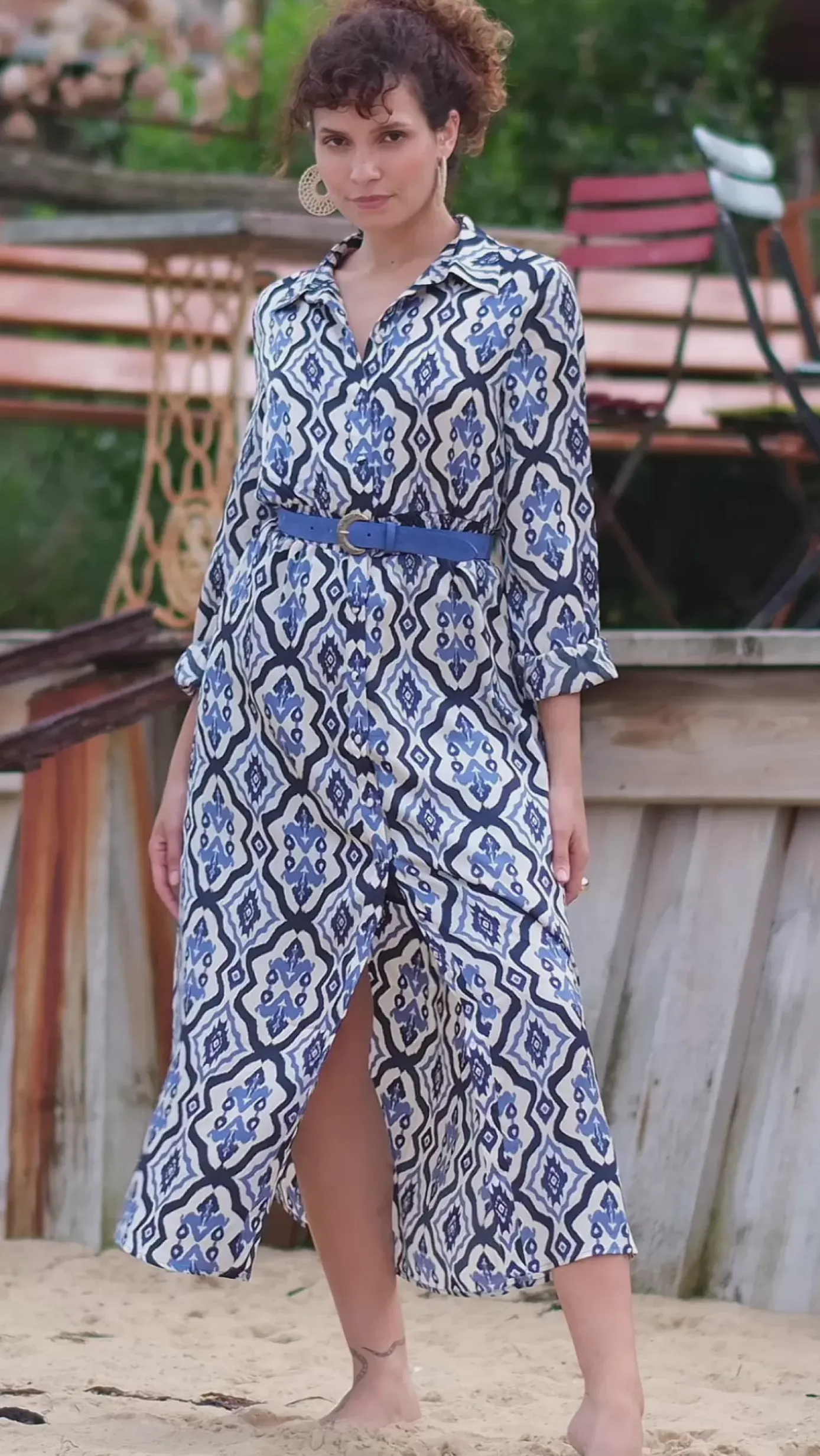 Robes & Combinaisons|LA PETITE ÉTOILE Robe Enso Bleu