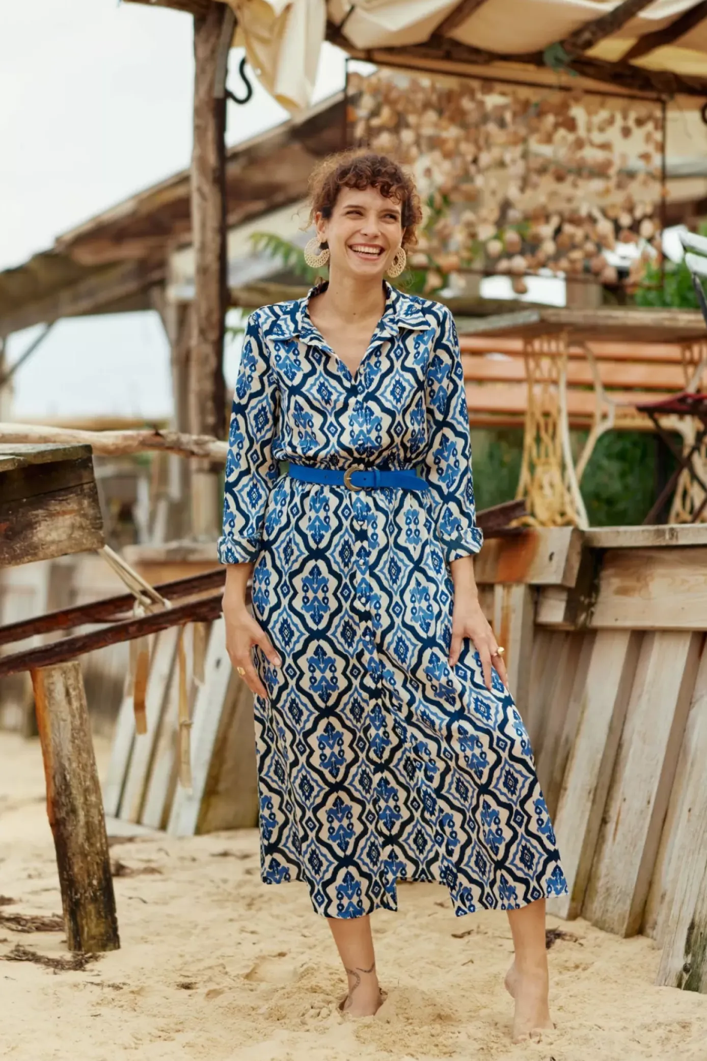 Robes & Combinaisons|LA PETITE ÉTOILE Robe Enso Bleu