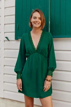 Robes & Combinaisons|LA PETITE ÉTOILE Robe Evangeline Vert