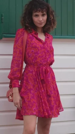 Robes & Combinaisons|LA PETITE ÉTOILE Robe Gino Rose/Orange