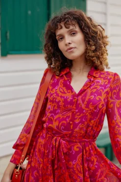 Robes & Combinaisons|LA PETITE ÉTOILE Robe Gino Rose/Orange