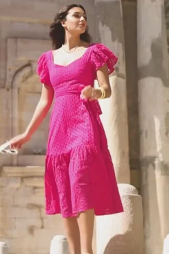 Robes & Combinaisons|LA PETITE ÉTOILE Robe Marinia Fuchsia