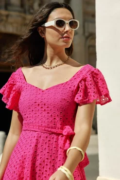 Robes & Combinaisons|LA PETITE ÉTOILE Robe Marinia Fuchsia