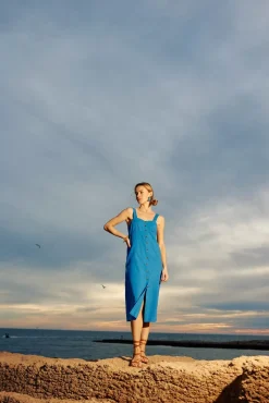 Robes & Combinaisons|LA PETITE ÉTOILE Robe Midi Skylar Bleu