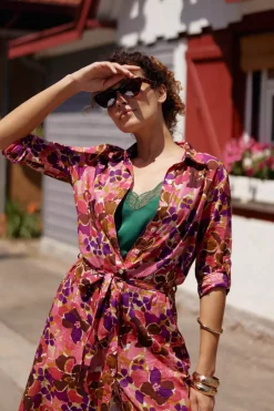 Robes & Combinaisons|LA PETITE ÉTOILE Robe Miraya Rose
