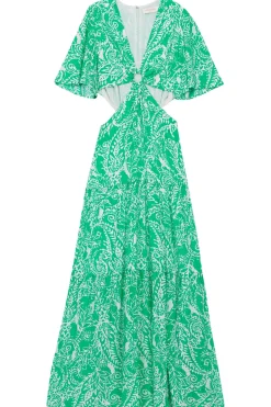 Robes & Combinaisons|LA PETITE ÉTOILE Robe Nemaa Vert/Ecru