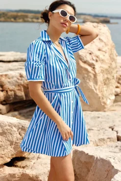 Robes & Combinaisons|LA PETITE ÉTOILE Robe Sharhon Bleu