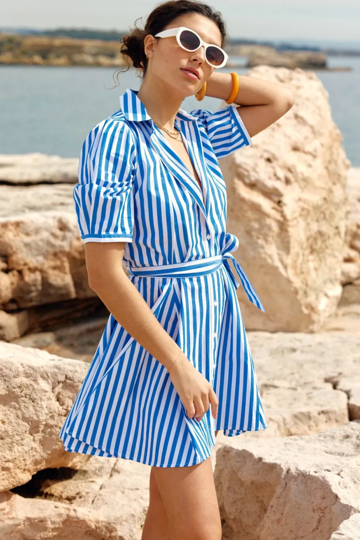 Robes & Combinaisons|LA PETITE ÉTOILE Robe Sharhon Bleu