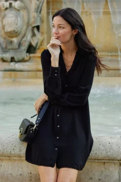Robes & Combinaisons|LA PETITE ÉTOILE Robe Tixane Noir