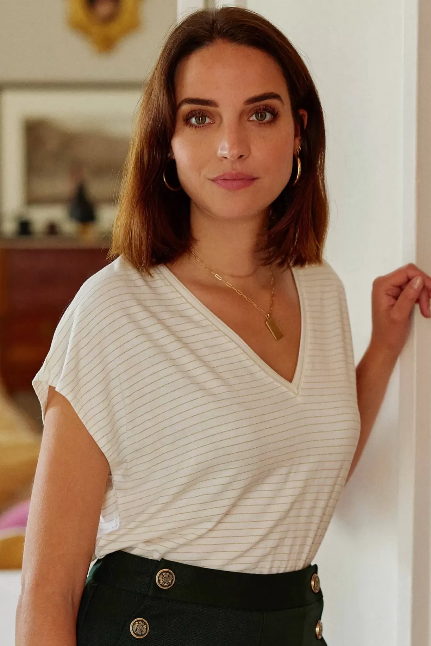 Tops|LA PETITE ÉTOILE T-Shirt Bosco Raye Lurex