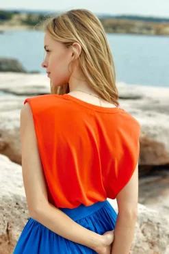 Tops|LA PETITE ÉTOILE T-Shirt Calix Orange