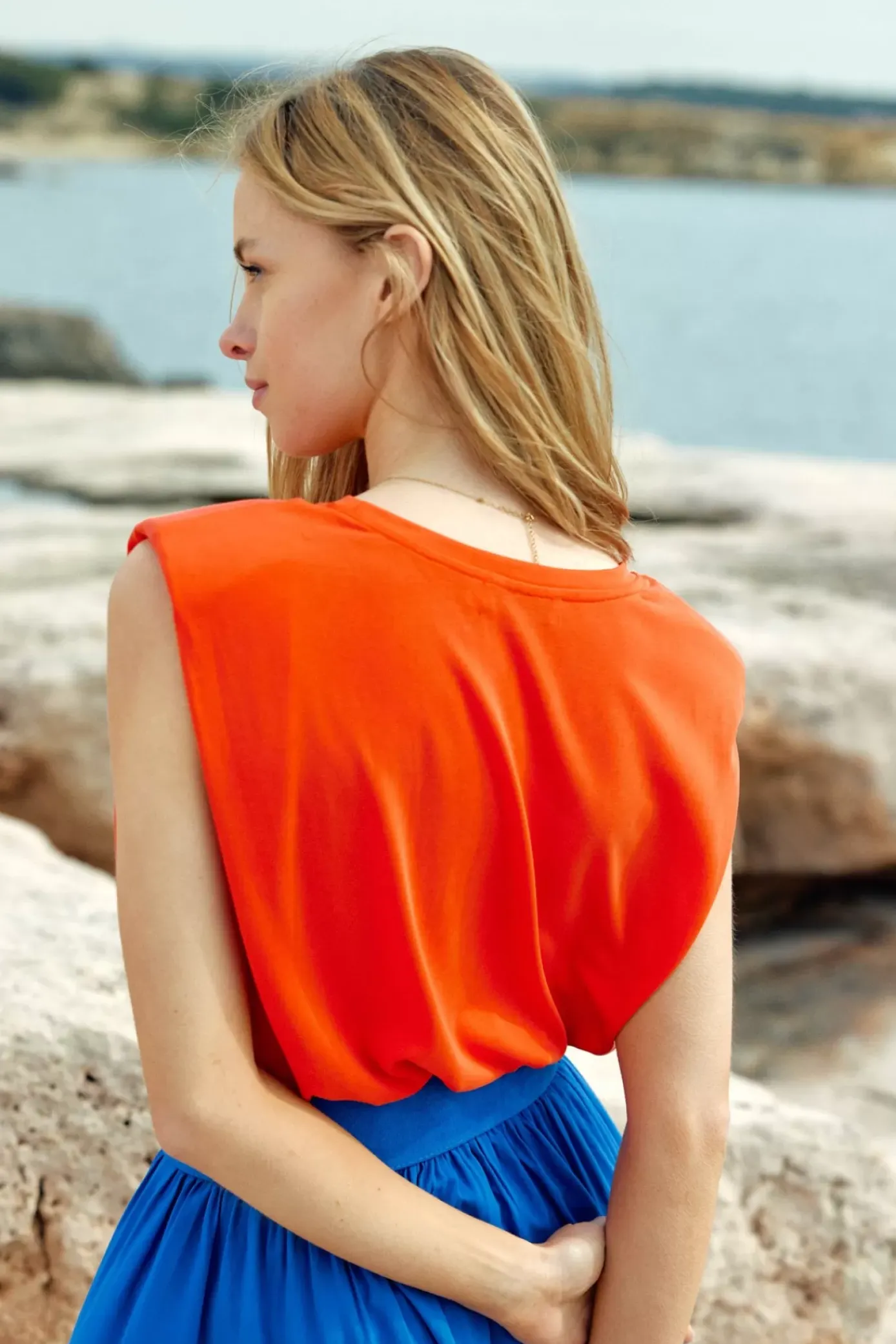 Tops|LA PETITE ÉTOILE T-Shirt Calix Orange