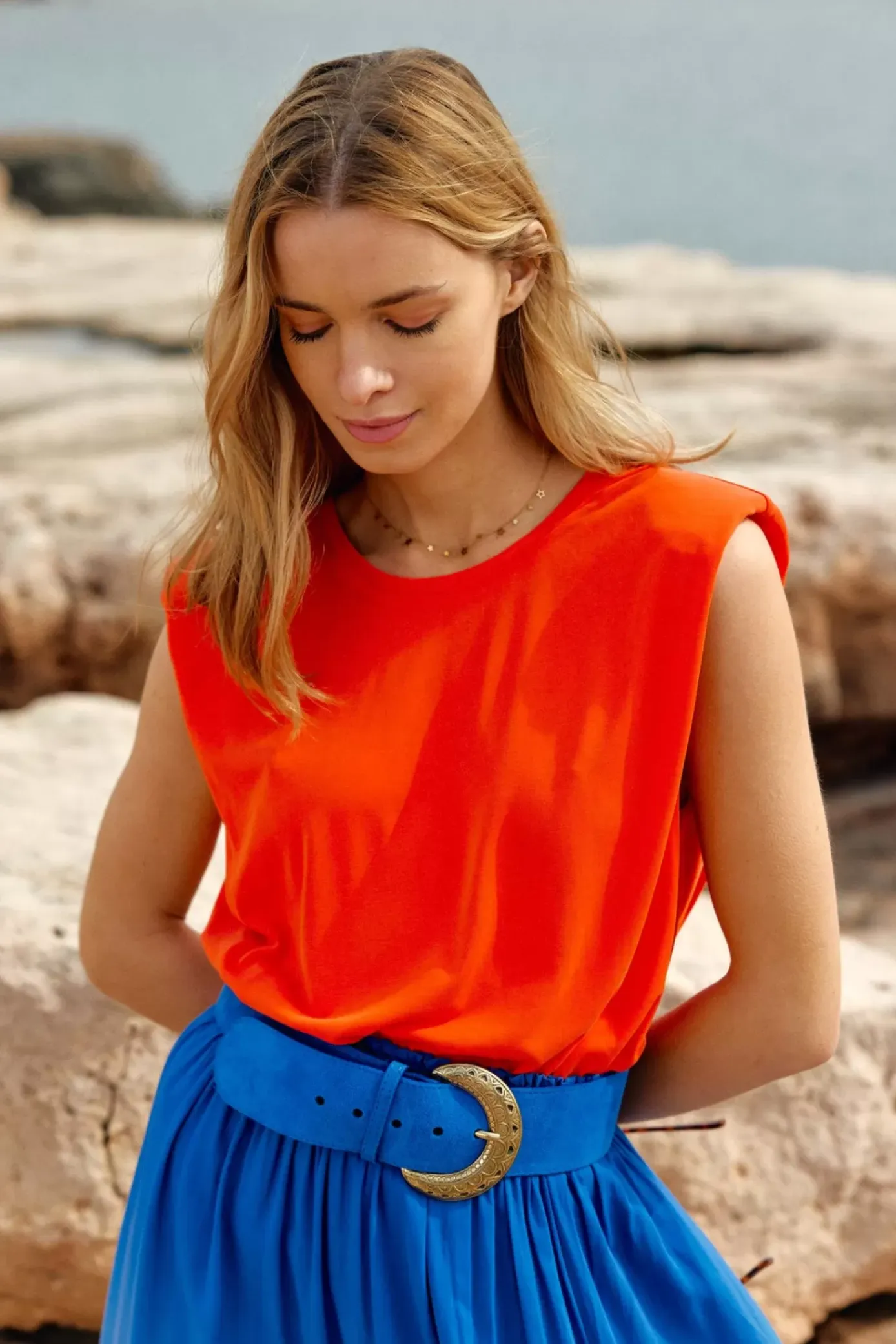 Tops|LA PETITE ÉTOILE T-Shirt Calix Orange