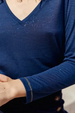 Tops|LA PETITE ÉTOILE T-Shirt Calliopy Marine