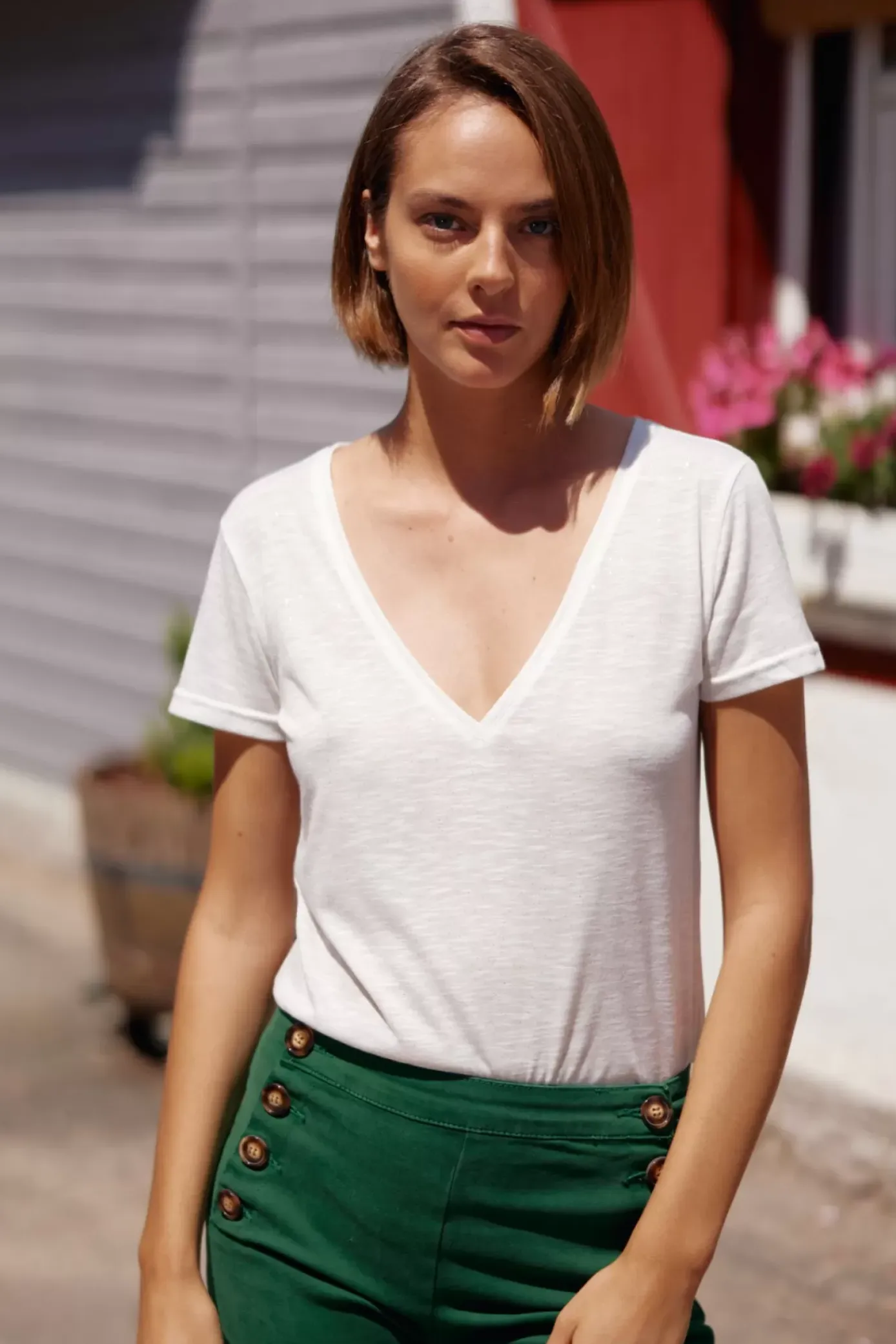 Tops|LA PETITE ÉTOILE T-Shirt Elvie Ecru