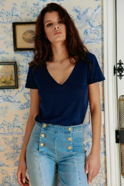 Tops|LA PETITE ÉTOILE T-Shirt Elvie Marine