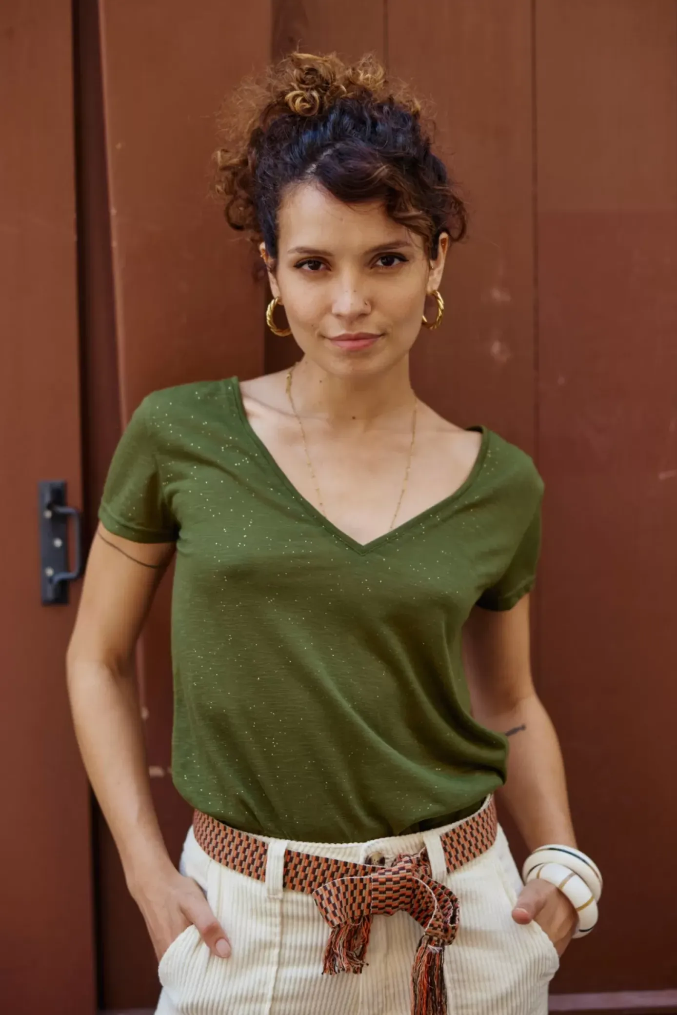 Tops|LA PETITE ÉTOILE T-Shirt Elvie Kaki