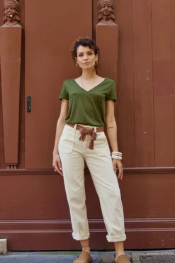 Tops|LA PETITE ÉTOILE T-Shirt Elvie Kaki